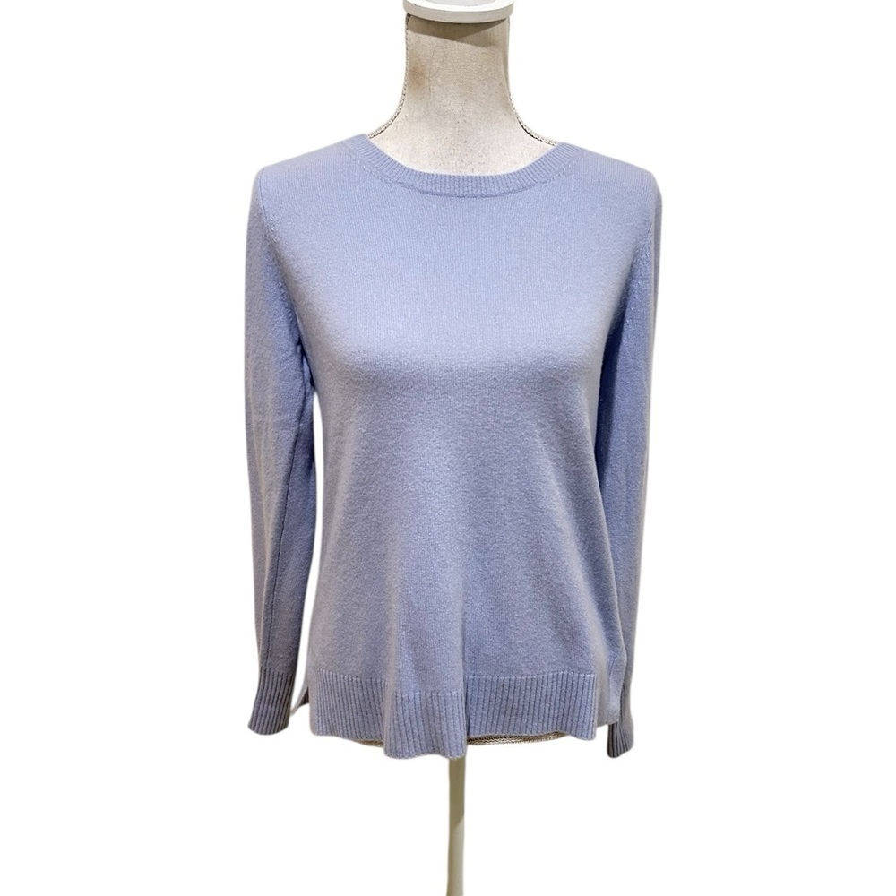 Saks Fifth Avenue Black Label NY pale blue 100% cashmere Crew Neck Sweater large
